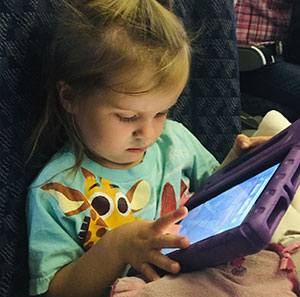 Child reading digitally
